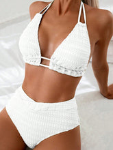 Cargar imagen en el visor de la galería, Conjunto de bikini con lazo en el cuello simple para mujer