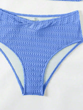 Cargar imagen en el visor de la galería, Conjunto de bikini con lazo en el cuello simple para mujer