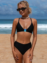 Cargar imagen en el visor de la galería, Conjunto de bikini sexy con diseño de costura de color contrastante en la espalda