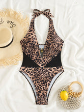 Cargar imagen en el visor de la galería, Traje de baño sexy de una sola pieza con estampado de leopardo