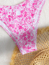 Cargar imagen en el visor de la galería, Conjunto de bikini con estampado con tirantes desmontables
