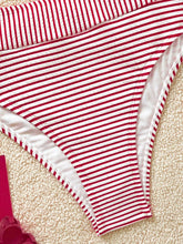 Cargar imagen en el visor de la galería, Conjunto de bikini de dos piezas con estampado de rayas