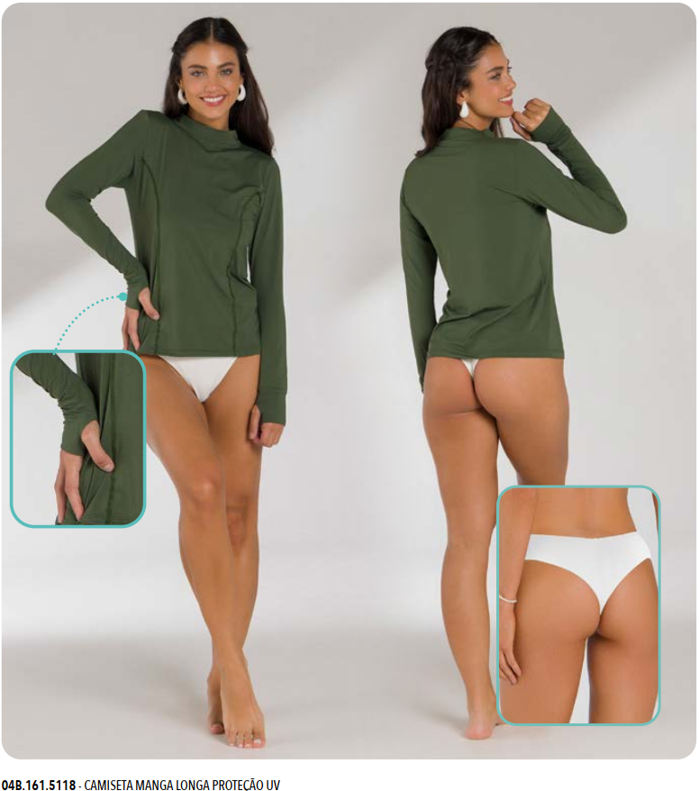 CAMISETA 5118 MANGA LARGA PROTEÇÃO U.V. 5118