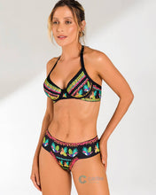 Cargar imagen en el visor de la galería, BIKINI 5506 - CONJUNTO MEIA TAÇA E TANGA MID ESTAMPA LOCALIZADA