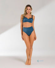 Cargar imagen en el visor de la galería, BIKINI 5625 - TOP MEIA TAÇA FIXO RECORTES EMBUTIDOS + TOP MEIA TAÇA FIXO RECORTES EMBUTIDOS