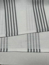 Cargar imagen en el visor de la galería, Conjunto de 2 piezas de verano con estampado de lino a rayas azul y blanco para mujer, top de manga de murciélago holgado y shorts, conjunto casual estilizante