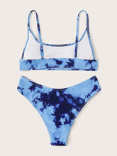 Cargar imagen en el visor de la galería, 👙Bikini cortado alto de tie dye    Caribe Beachwear