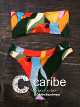 Cargar imagen en el visor de la galería, 👙Bikini bandeau con nudo delantero    Caribe Beachwear