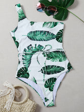 Cargar imagen en el visor de la galería, Ba&ntilde;ador una pieza con un hombro tropical    Caribe Beachwear