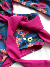 Cargar imagen en el visor de la galería, 👙Bikini de cintura alta fruncido floral    Caribe Beachwear