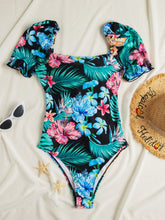 Cargar imagen en el visor de la galería, Ba&ntilde;ador una pieza floral tropical    Caribe Beachwear