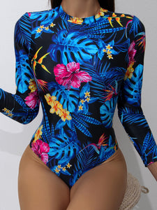 Ba&ntilde;ador una pieza tropical  XL / Multicolor  Caribe Beachwear