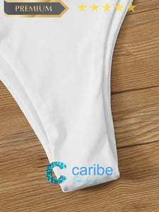 👙Bikini tanga con cord&oacute;n lateral tri&aacute;ngulo  (3 Piezas)    Caribe Beachwear