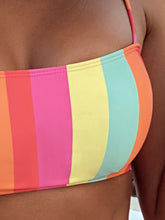 Cargar imagen en el visor de la galería, 👙Bikini de rayas de colores    Caribe Beachwear