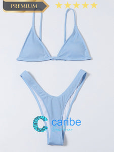 👙Bikini cortado alto tri&aacute;ngulo de canal&eacute;    Caribe Beachwear