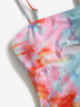 Cargar imagen en el visor de la galería, Ba&ntilde;ador una pieza con abertura de tie dye    Caribe Beachwear