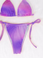 Cargar imagen en el visor de la galería, 👙Bikini tanga tri&aacute;ngulo de terciopelo de tie dye    Caribe Beachwear