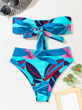 Cargar imagen en el visor de la galería, 👙Bikini de cintura alta bandeau tropical    Caribe Beachwear