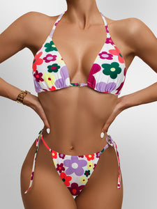 👙Bikini tanga tri&aacute;ngulo floral    Caribe Beachwear