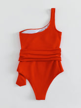 Cargar imagen en el visor de la galería, Ba&ntilde;ador una pieza de un hombro con nudo    Caribe Beachwear