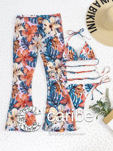 👙Bikini micro tri&aacute;ngulo tropical floral (3 Piezas)    Caribe Beachwear