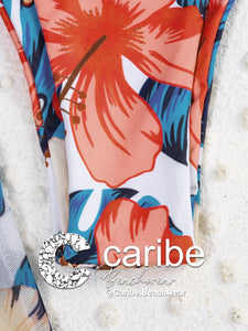 👙Bikini micro tri&aacute;ngulo tropical floral (3 Piezas)    Caribe Beachwear