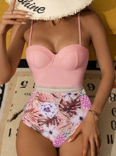 Cargar imagen en el visor de la galería, Bañador bikini push up al azar tropical &amp; con estampado de piña
